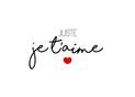 Juste je t'aime avec un c&oelig;ur rouge
